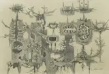 France Mihelič, Kurents, pencil on paper