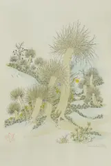 Ivan Lacković Croata, Over Streams, watercolored copperplate on paper