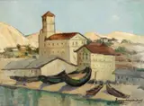 Gheorghe Zamphiropol-Dall, Mahoane la Balcic, ulei pe carton