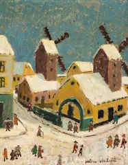 Petru Vintilă, Moulin de la Galette, 1980, guaşă pe carton subţire