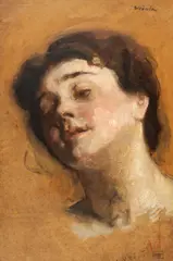 Reverie by Ipolit Strâmbu, ulei pe carton, sold Feb 2026