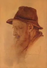 Tudor Vulcana, Pe gânduri, ulei pe carton subțire
