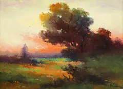 Constantin Goruneanu, Liniște peste crâng, ulei pe carton