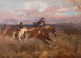 Stoica Dumitrescu, La luptă, ulei pe carton