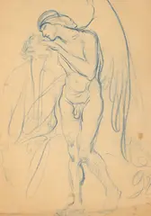 Nicolae Vermont, Azrael, 1898, cărbune pe hârtie
