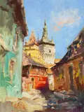 Vitalie Butescu, Sighișoara, ulei pe pânză