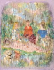 Gheorghe Ionescu Sin, Zi toridă de vară, acuarelă și tempera pe hârtie