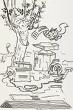 Hortensia Mi Kafchin, Schițe de idei și vise (II), marker pe hârtie