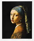 Georges Mazilu, Femeia cu cercel de perlă (omagiu lu Vermeer), 2020, cromolitografie