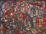 Magdalena Rădulescu, Spectacol, 1970, ulei pe pânză