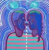 Ana Bǎnicǎ, The Kiss, 2006, acrilic pe pânză