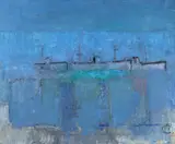 Alexandru Ciucurencu, Marină la Constanța, sfârșitul anilor '60, ulei pe pânză
