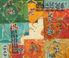 Natalia Dumitresco, Compoziție, 1972, ulei pe pânză
