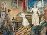Nicolae (Nicolai) Georgescu, Interior din Montmartre, ulei pe pânză