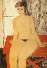 Nud în interior by Vasile Grigore, ulei pe carton, sold Feb 2026