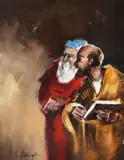 Radu Darânga, Înțelepții, ulei pe pânză