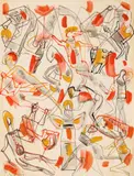 Nistor Coita, Căderea îngerilor, 2004, tempera pe hârtie