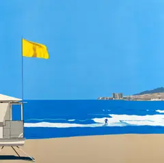 Dana Olteanu, Surf Day, 2024, acrilic pe pânză