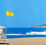 Dana Olteanu, Surf Day, 2024, acrilic pe pânză