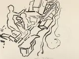 Schițe de idei și vise (III) by Hortensia Mi Kafchin, tuș pe hârtie, offered Feb 2026