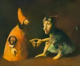 Georges Mazilu, Les conspirateurs (Conspiratorii), acrilic pe pânză