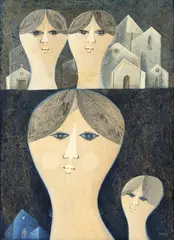 Samy Briss, Les quatres soeurs (Surorile), ulei pe placaj