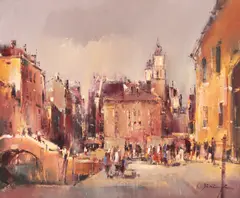 Radu Darânga, Veneția, ulei pe pânză