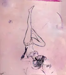 Razvan Boar, Pin-up Girl, 2013, ulei și spray pe pânză