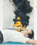 Ștefan Botiș, Relax (Fire I), 2017, ulei pe pânză