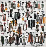 Viorel Mărginean, Siluete, 2006, ulei pe pânză