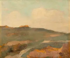 Peisaj în Franța by Nicolae Tonitza, anii '20, ulei pe carton, sold Feb 2026