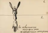 Victor Brauner, La vehemence (provoqué par ce libidineux compromis), cca. 1938, tuș și creion pe hârtie