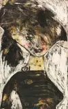 La promenadă by Tia Peltz, tuș și ulei pe hârtie, sold Feb 2026