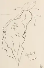 Jean Cocteau, Studiu pentru Orfeu, cca. 1956, creion pe hârtie