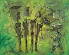 Victor Brauner, La relation, 1952, ulei pe pânză