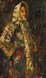 Rudolf Schweitzer–Cumpăna, Țărăncuță cu maramă, anii '60, ulei pe carton