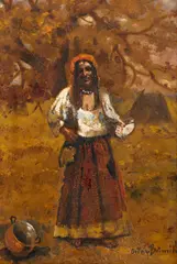 Ghicitoare by Octav Băncilă, 1912-1915, ulei pe pânză, sold Feb 2026