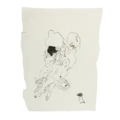 Paula Ribariu, Ritual, 2002, tuș pe hârtie manuală
