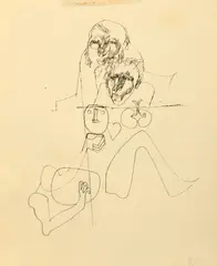 Octav Grigorescu, O poveste, 1971, peniță pe hârtie
