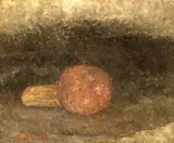 Horea Paştina, Prescură și măr, 1993, ulei pe pânză lipită pe lemn