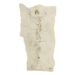 Paula Ribariu, Arheu, 2002, tuș pe hârtie manuală