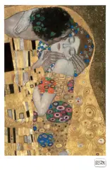 Gustav Klimt, Sărutul, cromolitografie