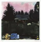 Marc Chagall, Poetul culcat, cromolitografie
