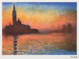 Claude Monet, San Giorgio la răsărit, cromolitografie