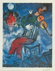 Violonist by Marc Chagall, cromolitografie, sold Jan 2026