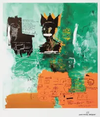 Jean-Michel Basquiat, Untitled (seria Bleu Ribbon), cromolitografie