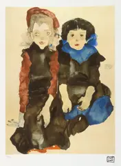 Surorile by Egon Schiele, cromolitografie, sold Jan 2026