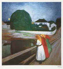 La promenadă by Edvard Munch, cromolitografie, sold Jan 2026