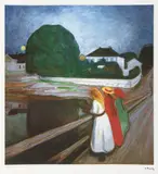 Edvard Munch, La promenadă, cromolitografie