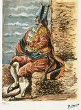 Pablo Picasso, Portretul poetului Sabartés, cromolitografie